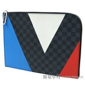 Louis Vuitton Americas Cup Pochette Jour Cobalt Blue V Motif Bag Briefcase LV